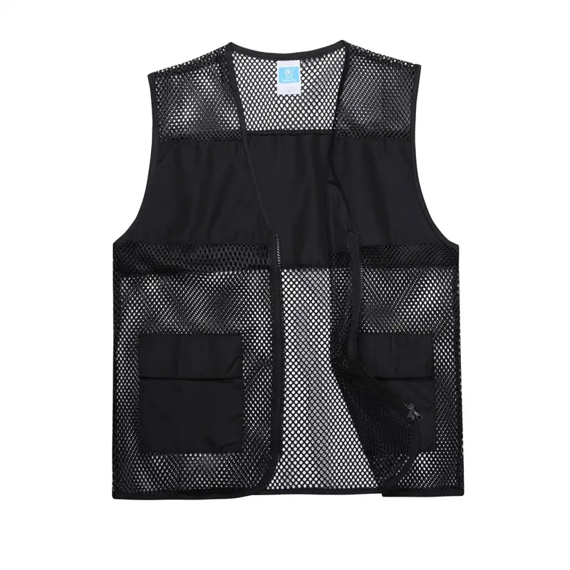 Red Mesh Volunteer Vest with Logo Print - Image 2