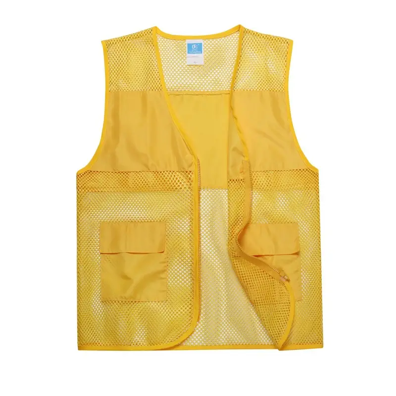 Red Mesh Volunteer Vest with Logo Print - Image 4