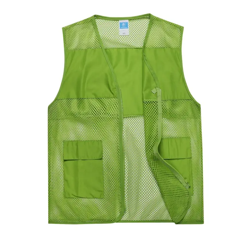 Red Mesh Volunteer Vest with Logo Print - Image 8