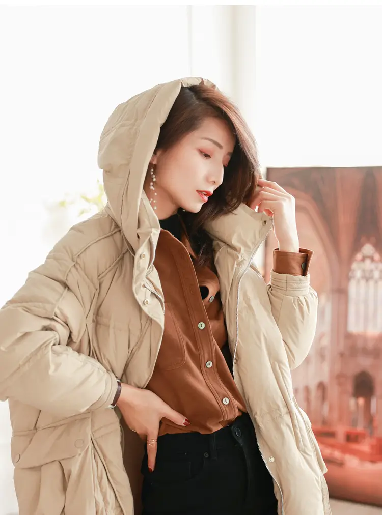 Women Brushed Slimming Long Sleeve Shirt Cream Winter Layering — feature 19