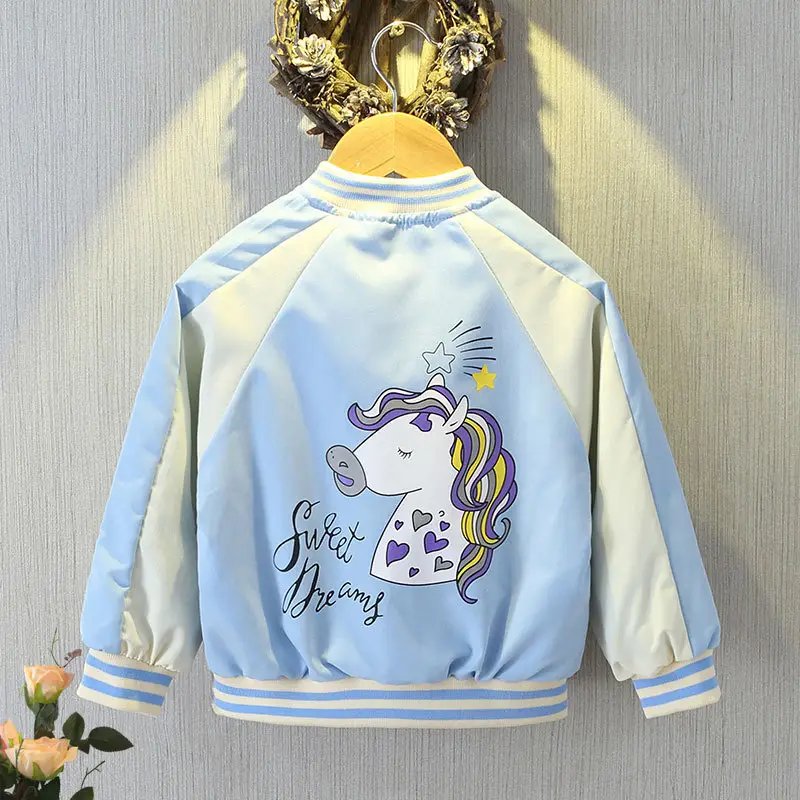 Girls Cartoon Jacket Pink White 3Yr Baseball Suit - Image 4