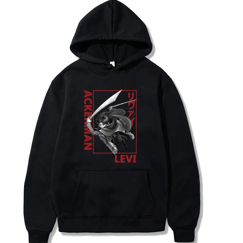 Cross-Brand Attack on Titan Hoodie Black - Image 5
