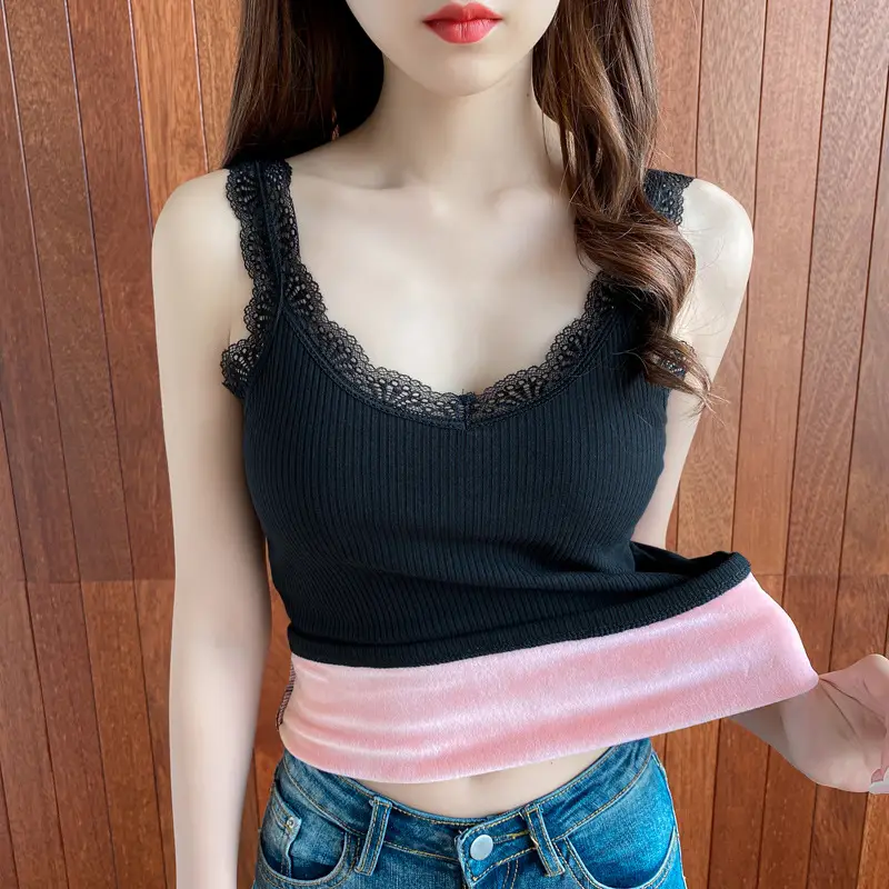 Factory Autumn Winter Warm V-Neck Camisole Plus - Image 5