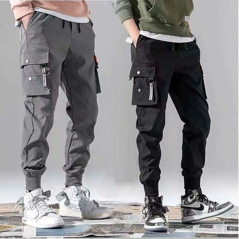 Men Slim Fit Casual Pants Grey 2024 Spring Summer - Image 3