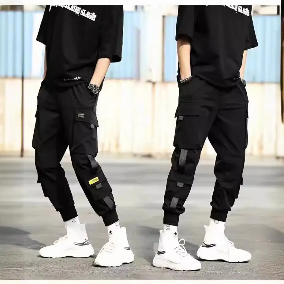Men Slim Fit Casual Pants Grey 2024 Spring Summer - Image 5