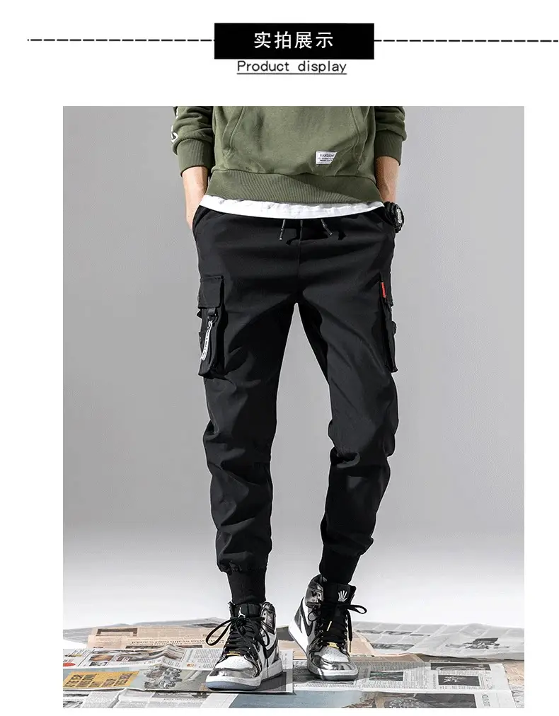 Men Slim Fit Casual Pants Grey 2024 Spring Summer — feature 5