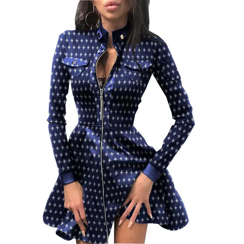 Black PU Leather Lace Dress with Zip Front - Image 4