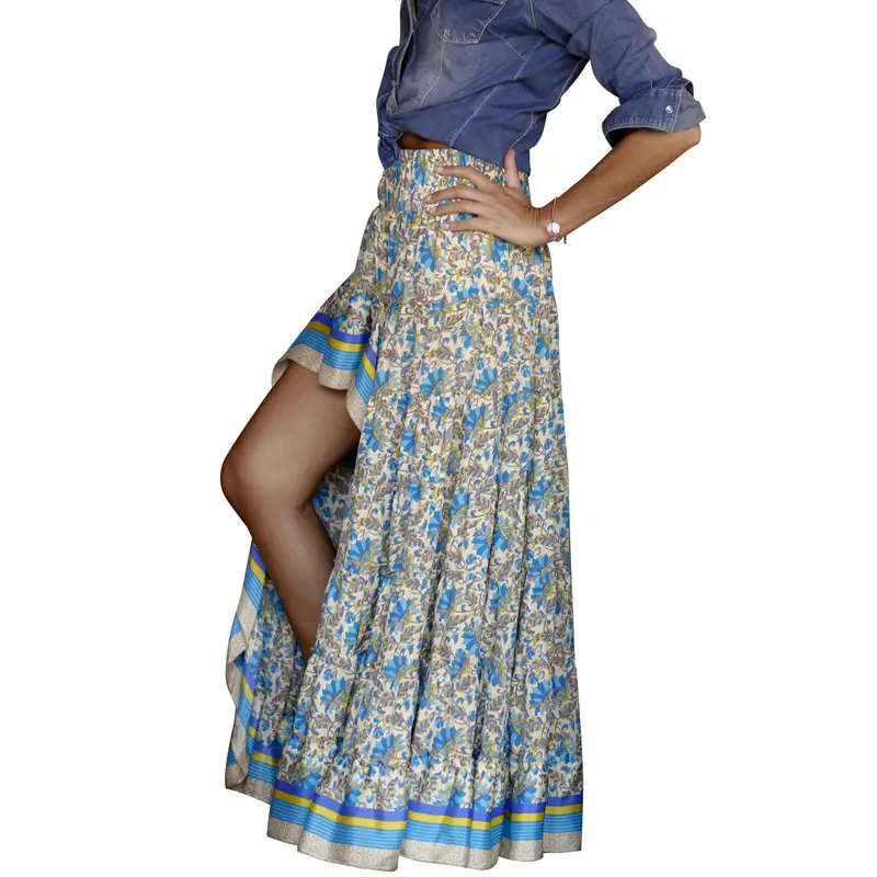 Women's Printed High Waist Long Skirt Set - Image 6