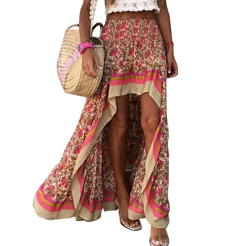 Women's Printed High Waist Long Skirt Set - Image 7