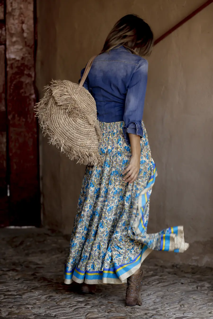 Women's Printed High Waist Long Skirt Set — feature 10