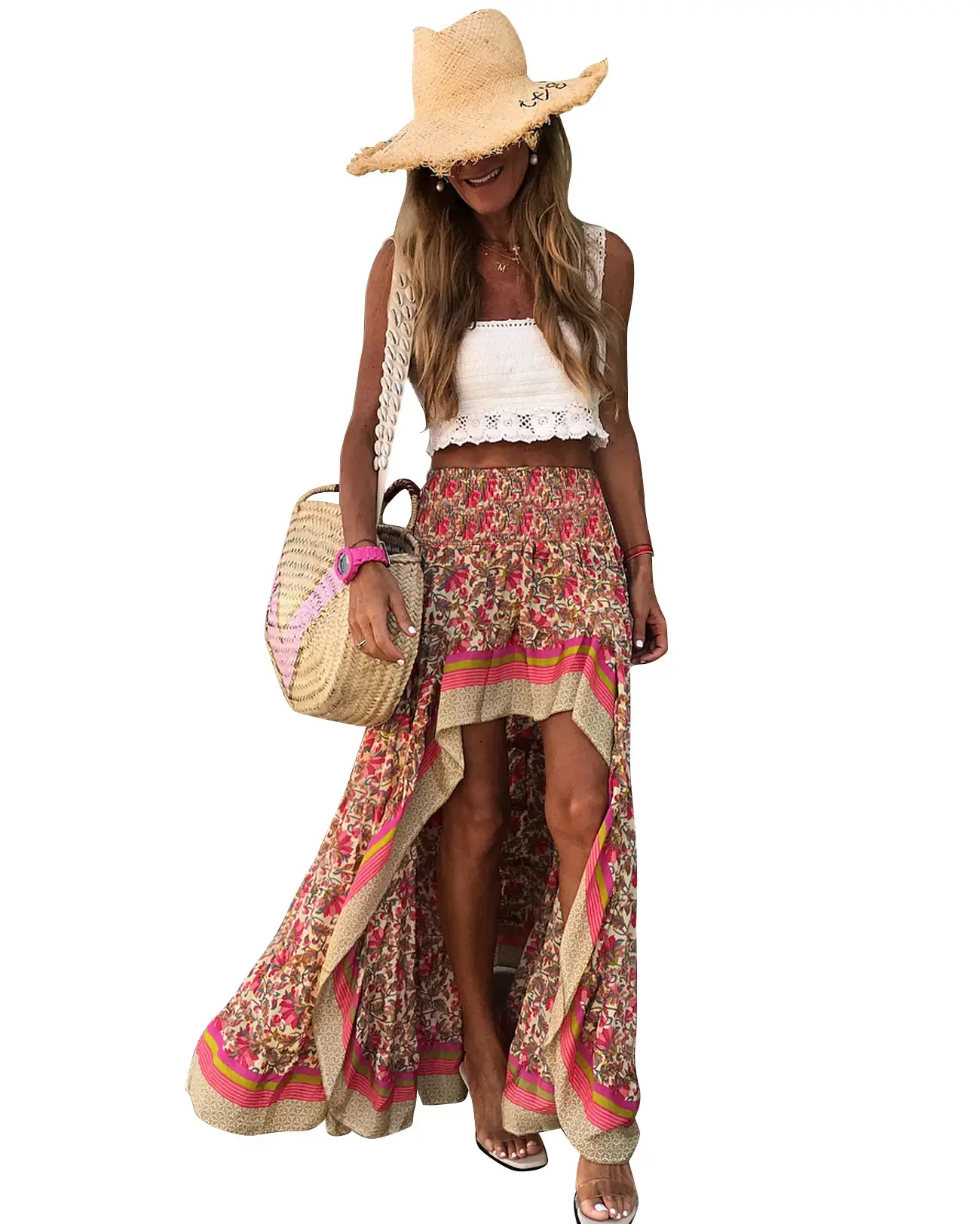 Women's Printed High Waist Long Skirt Set — feature 14