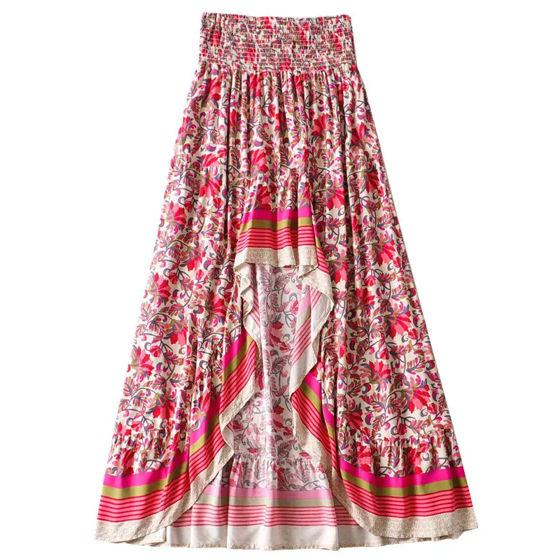 Women's Printed High Waist Long Skirt Set — feature 29