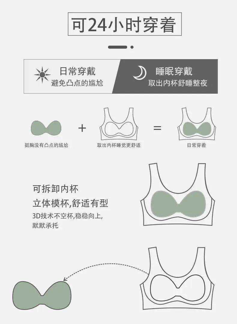 Black Seamless Wireless Underwear for Women — feature 11