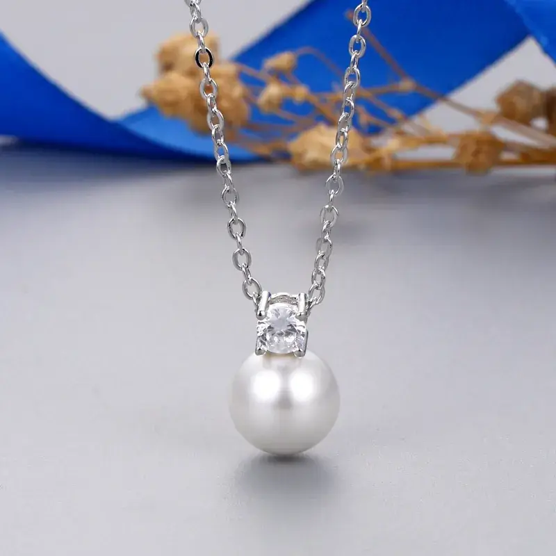 Gold Pearl Zircon Clavicle Necklace for Women - Image 8