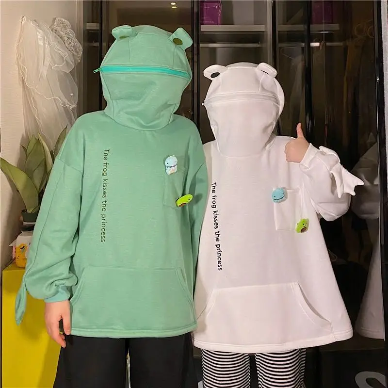 Women Korean Style Fleece Lined Hoodie Black — feature 29