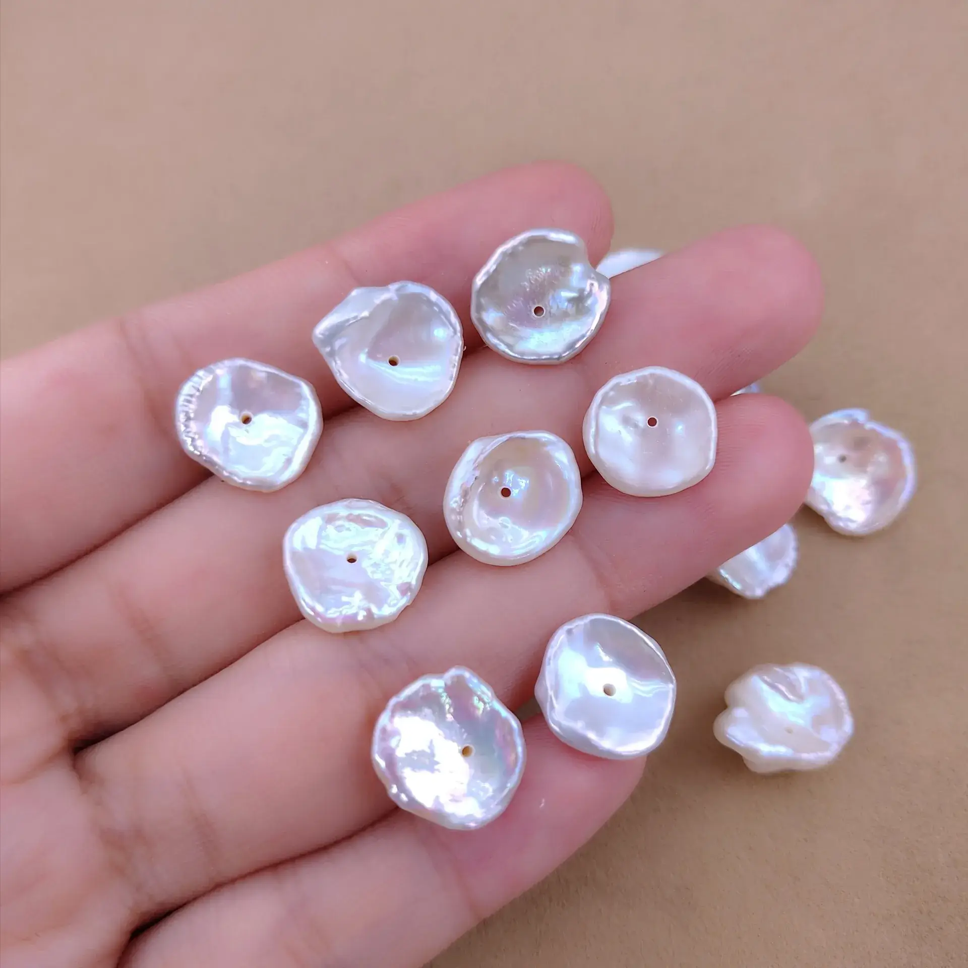 Natural Freshwater Pearl Baroque Petal Shaped Semi-Finished Accessories - Image 3