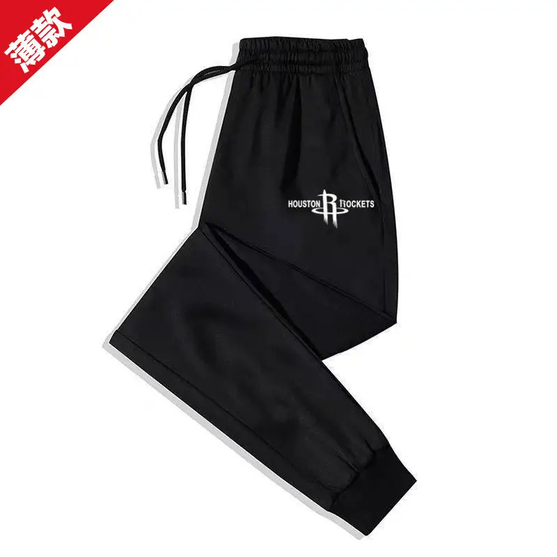 Men Black Fleece Casual Pants with Drawstring Waist - Image 13