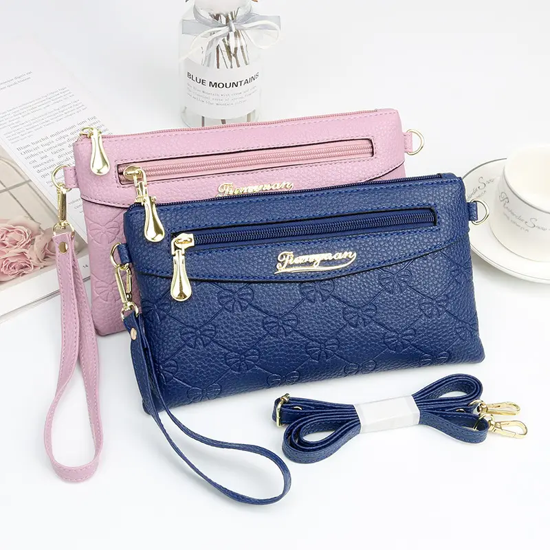 Black Embossed Crossbody Bag for Women - Image 7