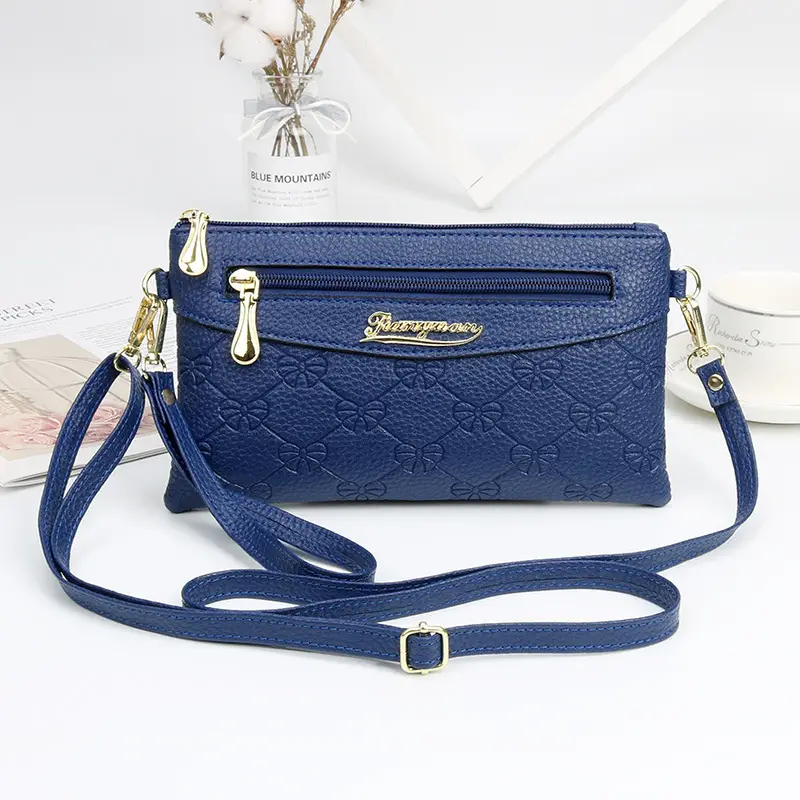 Black Embossed Crossbody Bag for Women - Image 3