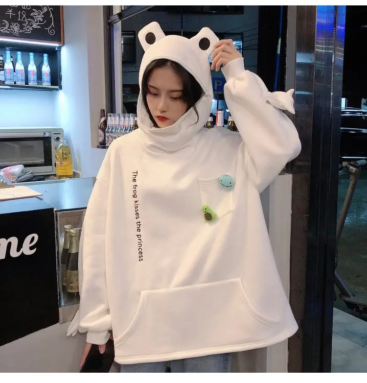 Frog Hooded Sweatshirt Set Women Winter Couple Wear — feature 13