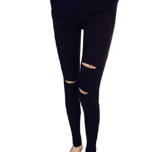 Plus Size Black Holes Leggings 100kg No Snagging - Image 12