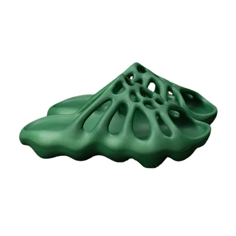 Women's Thick-Soled Slippers for Outdoor Wear, Summer Beach Shoes, Casual Spider Web Sandals, One-Piece Molded Sandals, Quick-Drying Women's Slippers - Image 9