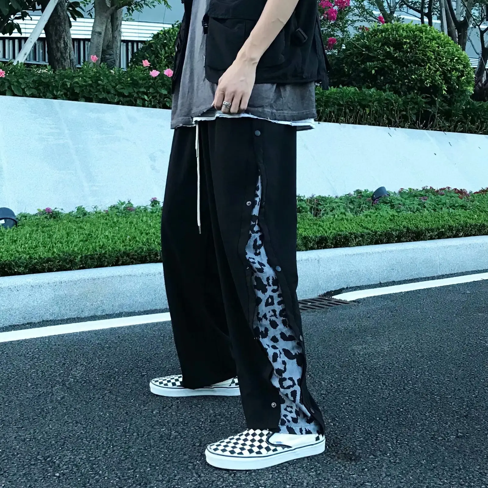 Wide Leg Casual Pants Men Loose Straight Hong Kong Style - Image 3