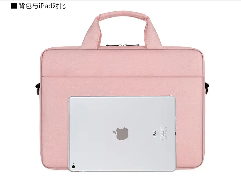 16inch Laptop Shoulder Bag Pink Black One Shoulder — feature 13