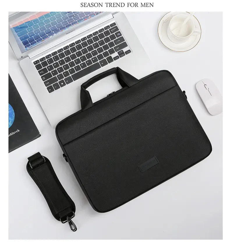 16inch Laptop Shoulder Bag Pink Black One Shoulder — feature 18