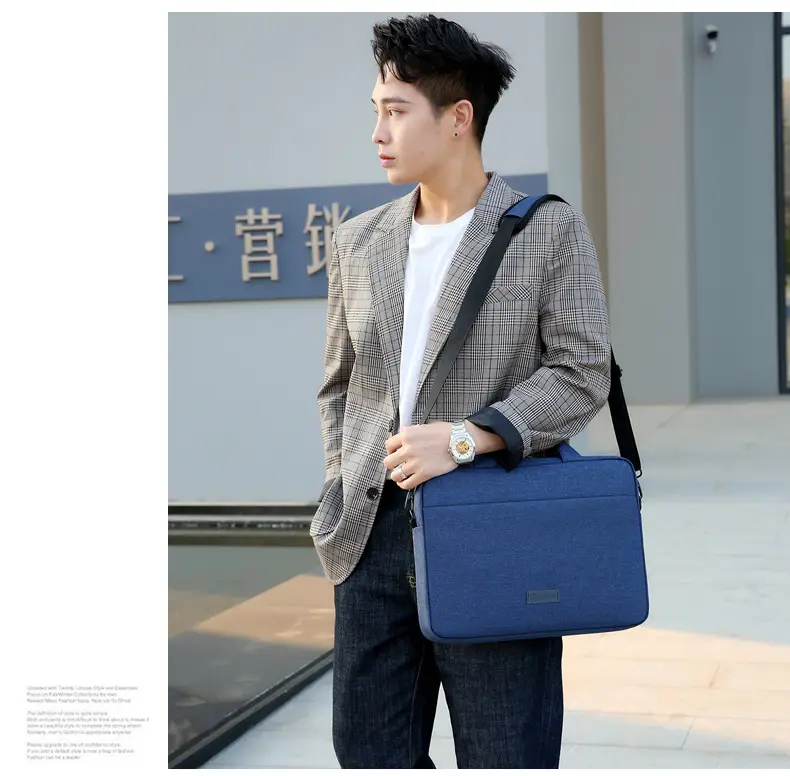 16inch Laptop Shoulder Bag Pink Black One Shoulder — feature 19