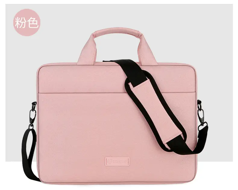16inch Laptop Shoulder Bag Pink Black One Shoulder — feature 27