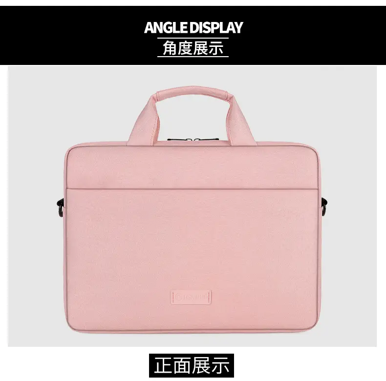 16inch Laptop Shoulder Bag Pink Black One Shoulder — feature 28