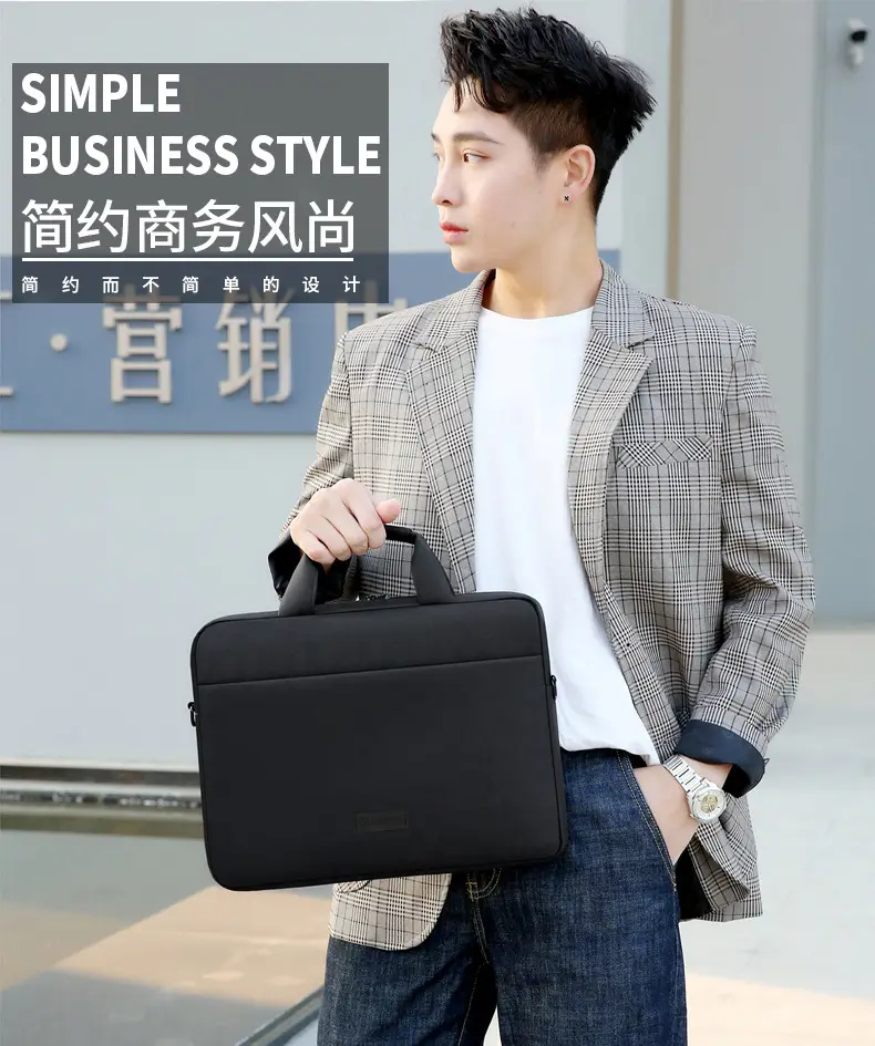 16inch Laptop Shoulder Bag Pink Black One Shoulder — feature 5