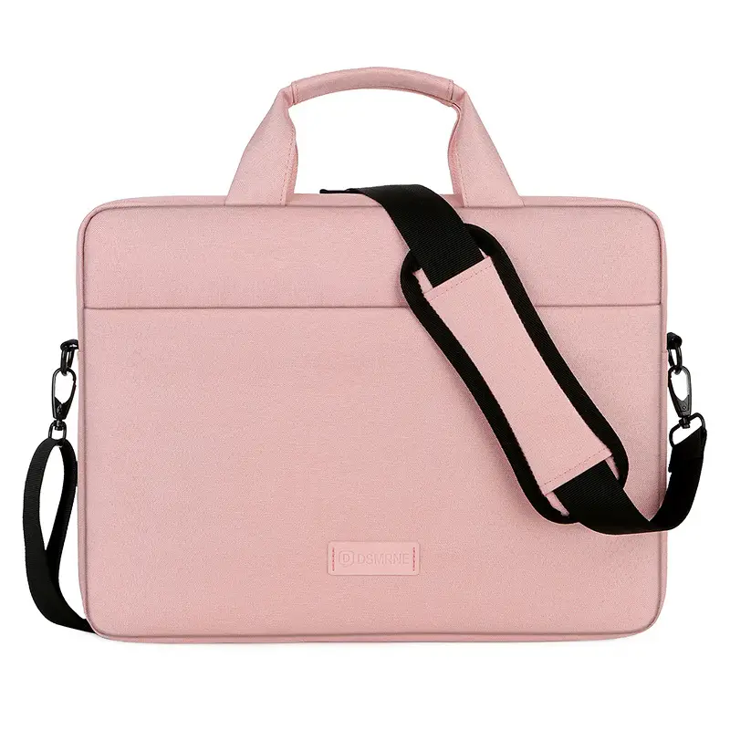 16inch Laptop Shoulder Bag Pink Black One Shoulder - Image 3