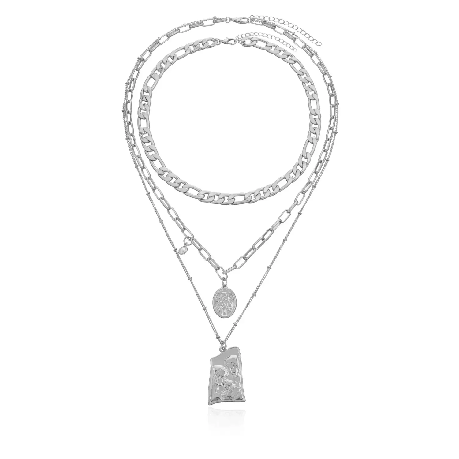 Multi Layer Gold Pendant Necklace for Women - Image 2