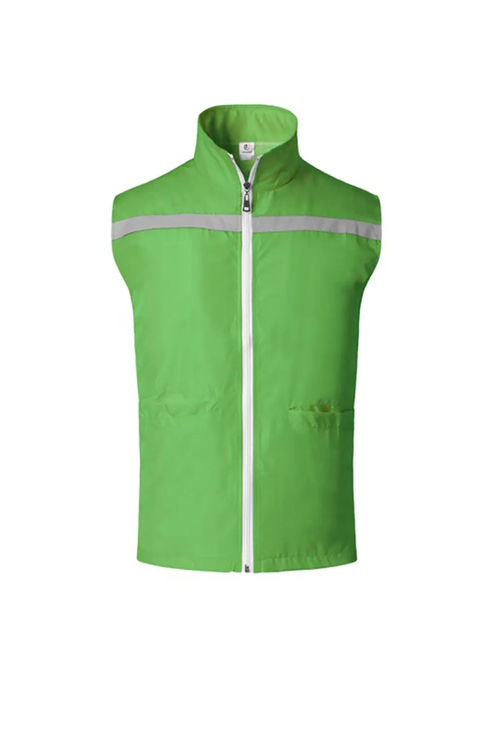 Yellow Printed Vest for Men with Zip Front - Image 10