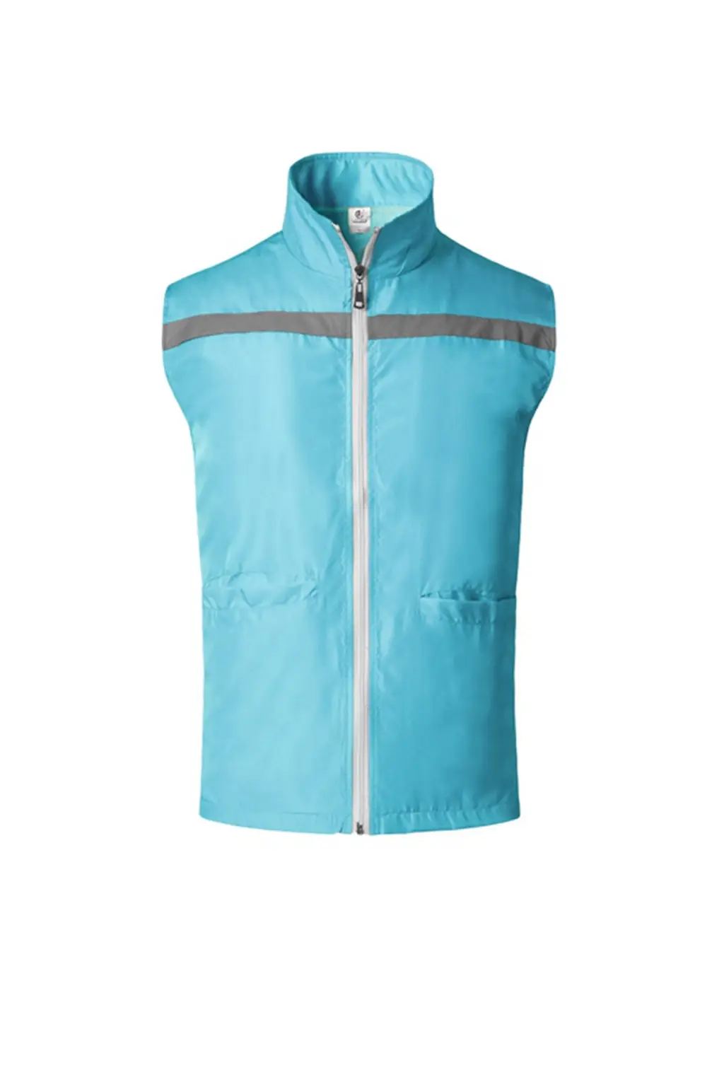 Yellow Printed Vest for Men with Zip Front - Image 11