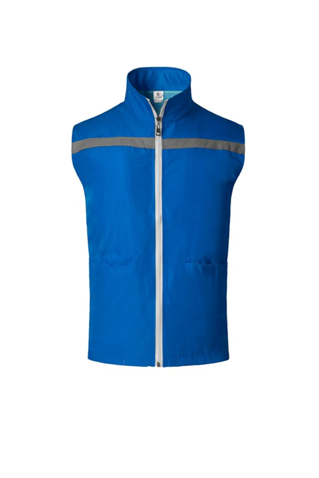 Yellow Printed Vest for Men with Zip Front - Image 13