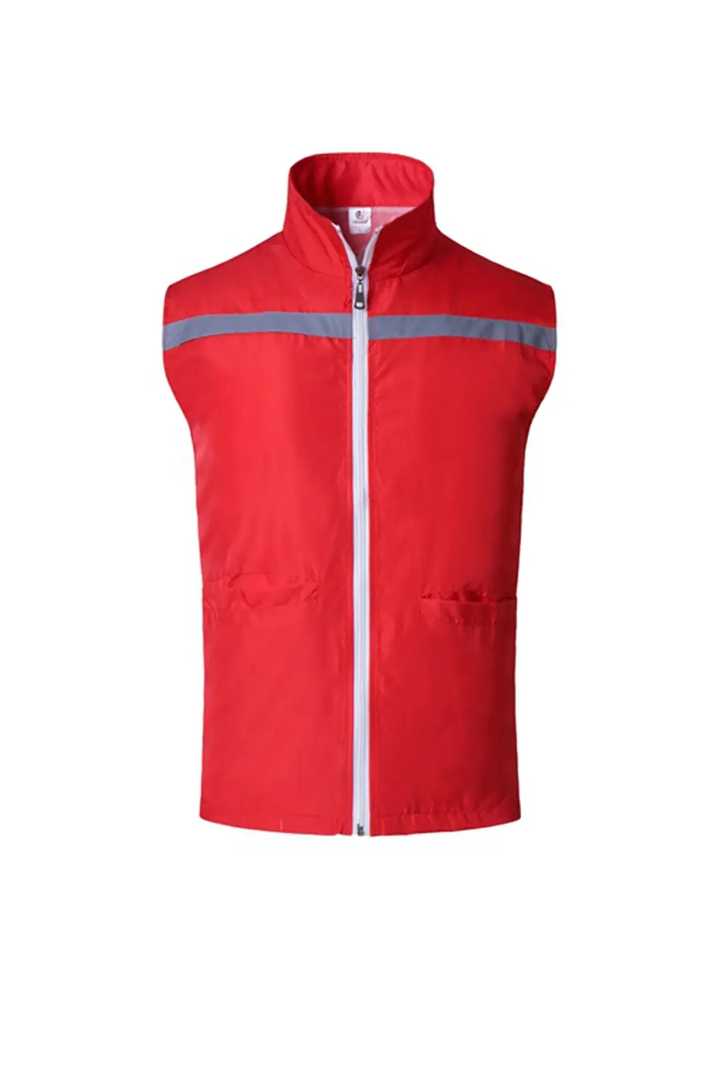 Yellow Printed Vest for Men with Zip Front - Image 2