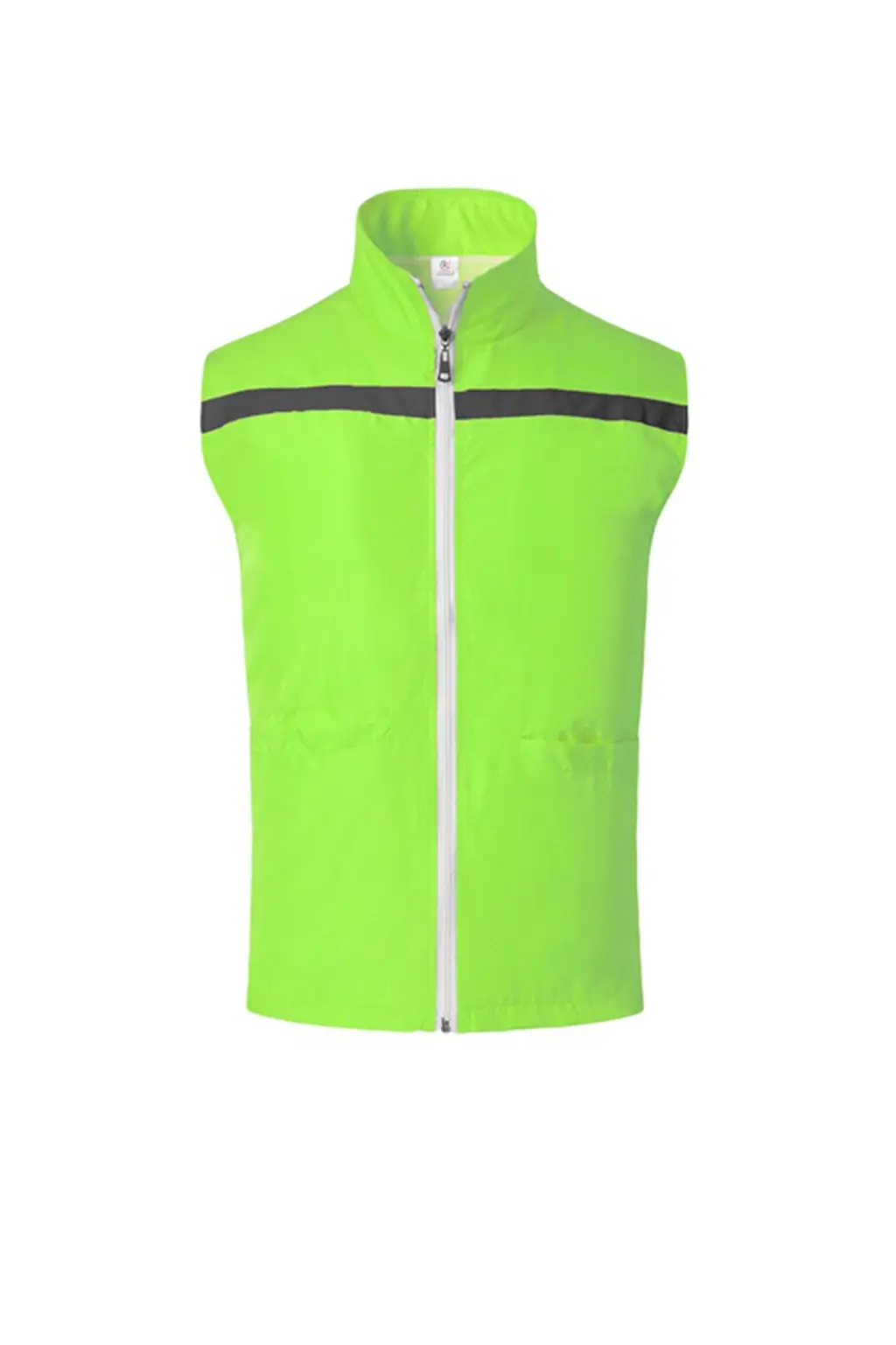 Yellow Printed Vest for Men with Zip Front - Image 5