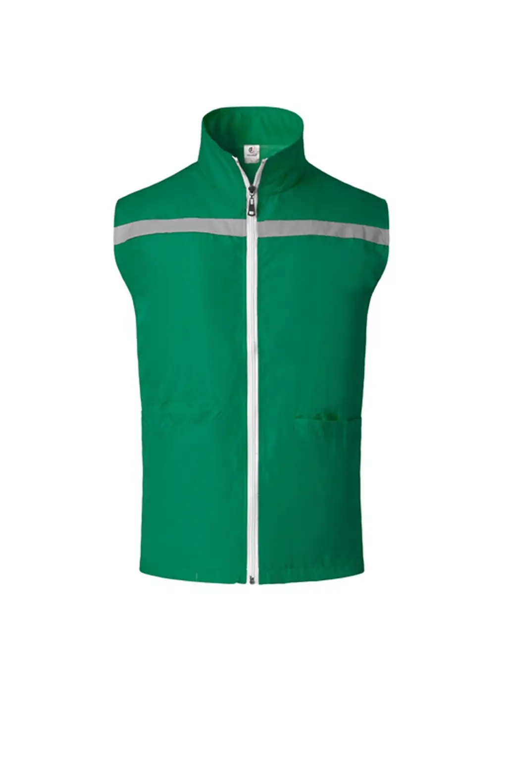 Yellow Printed Vest for Men with Zip Front - Image 6