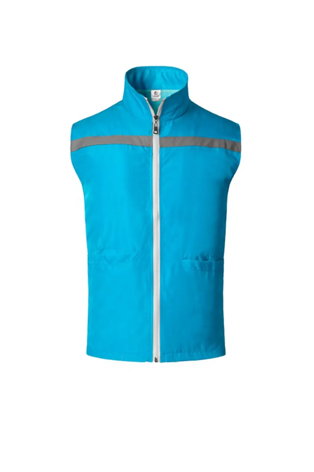 Yellow Printed Vest for Men with Zip Front - Image 8