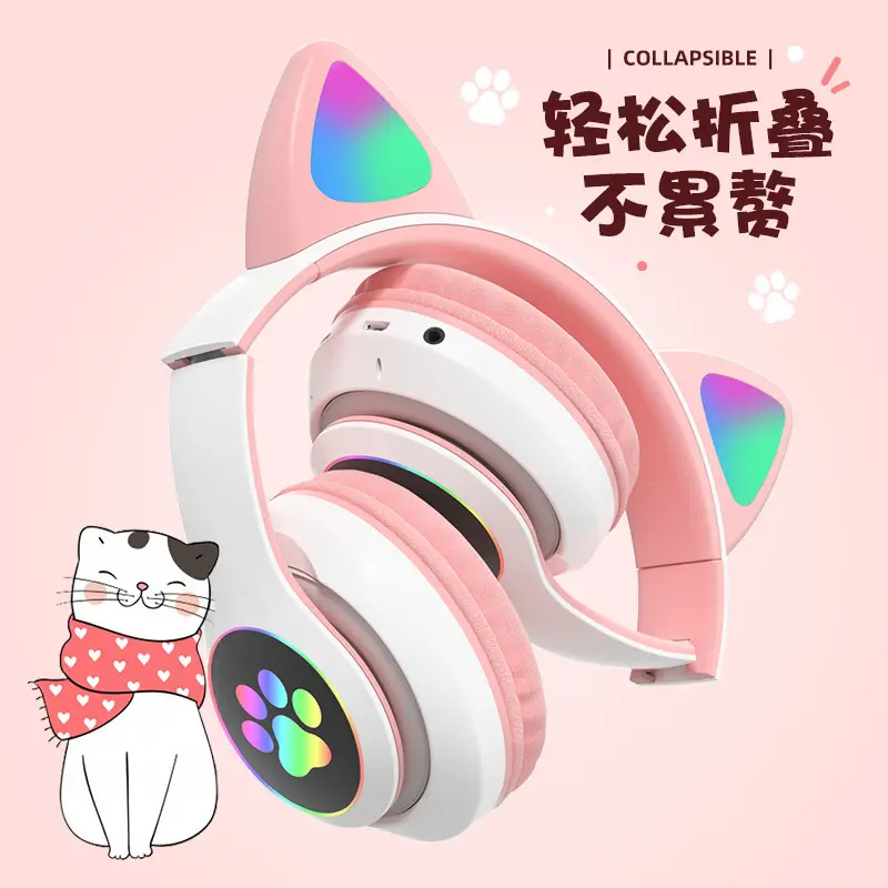 Cat Ears Wireless Bluetooth Headset with Light & Sound - Image 9