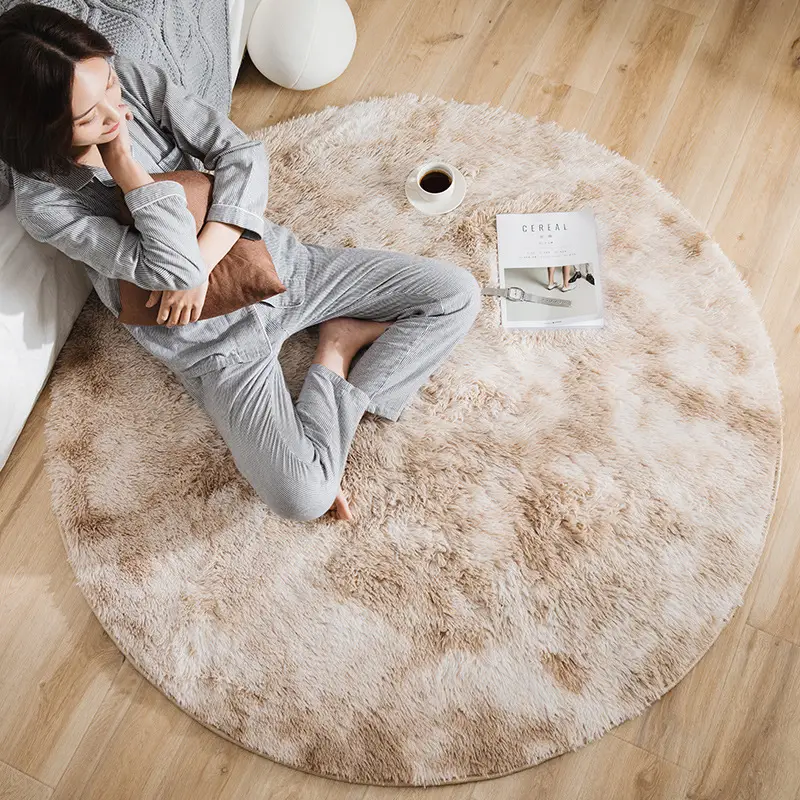 Nordic Ins Tie-Dye Gradient Round Yoga Mat Carpet - Image 13