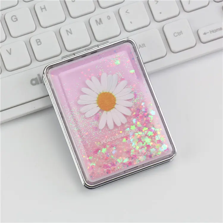 Portable Makeup Mirror Red Heart Cartoon Mirror - Image 3