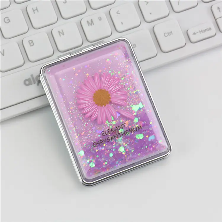 Portable Makeup Mirror Red Heart Cartoon Mirror - Image 4
