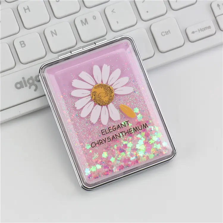 Portable Makeup Mirror Red Heart Cartoon Mirror - Image 8