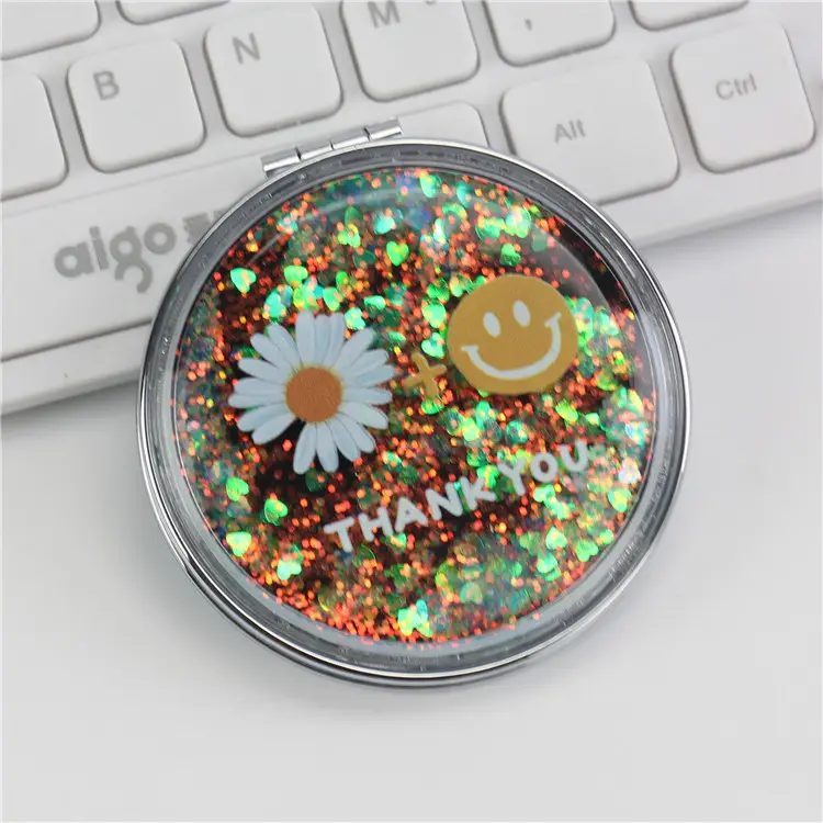Portable Makeup Mirror Red Heart Cartoon Mirror - Image 9