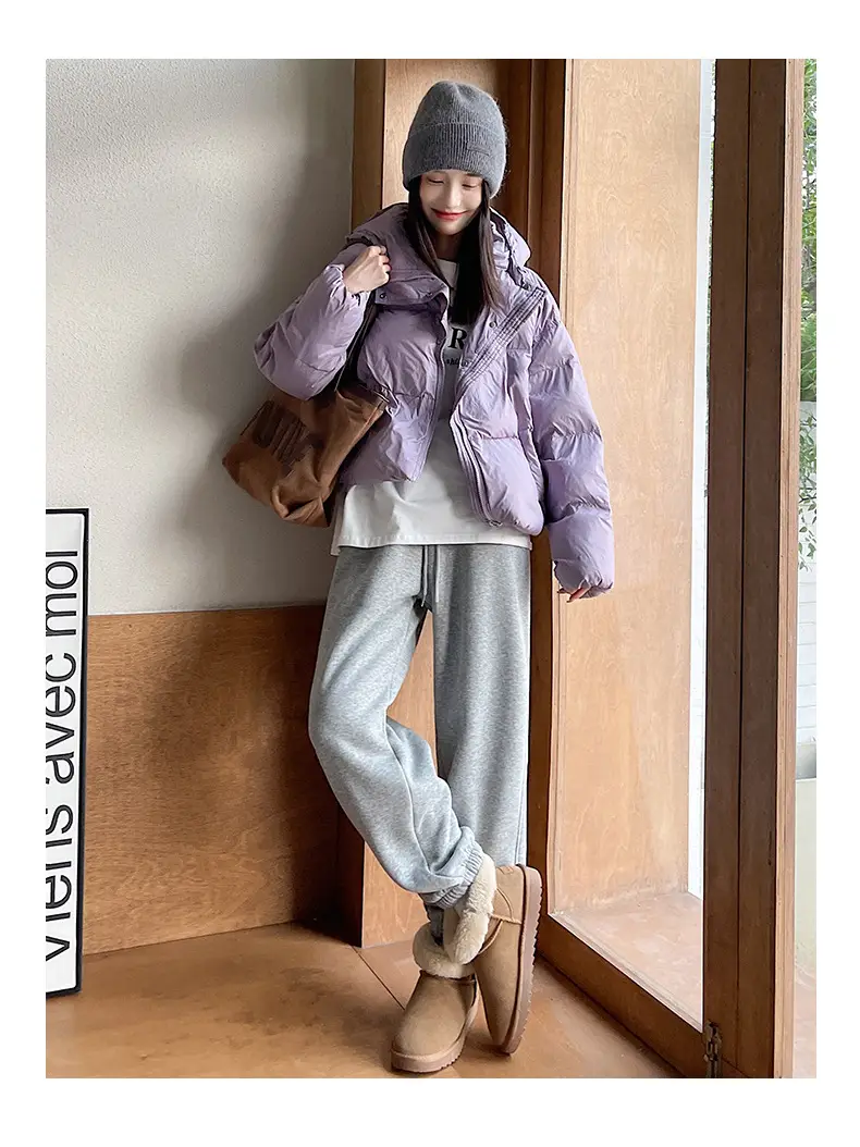 Fleece Lined Women Sweatpants Grey Loose Jogger Harem — feature 25