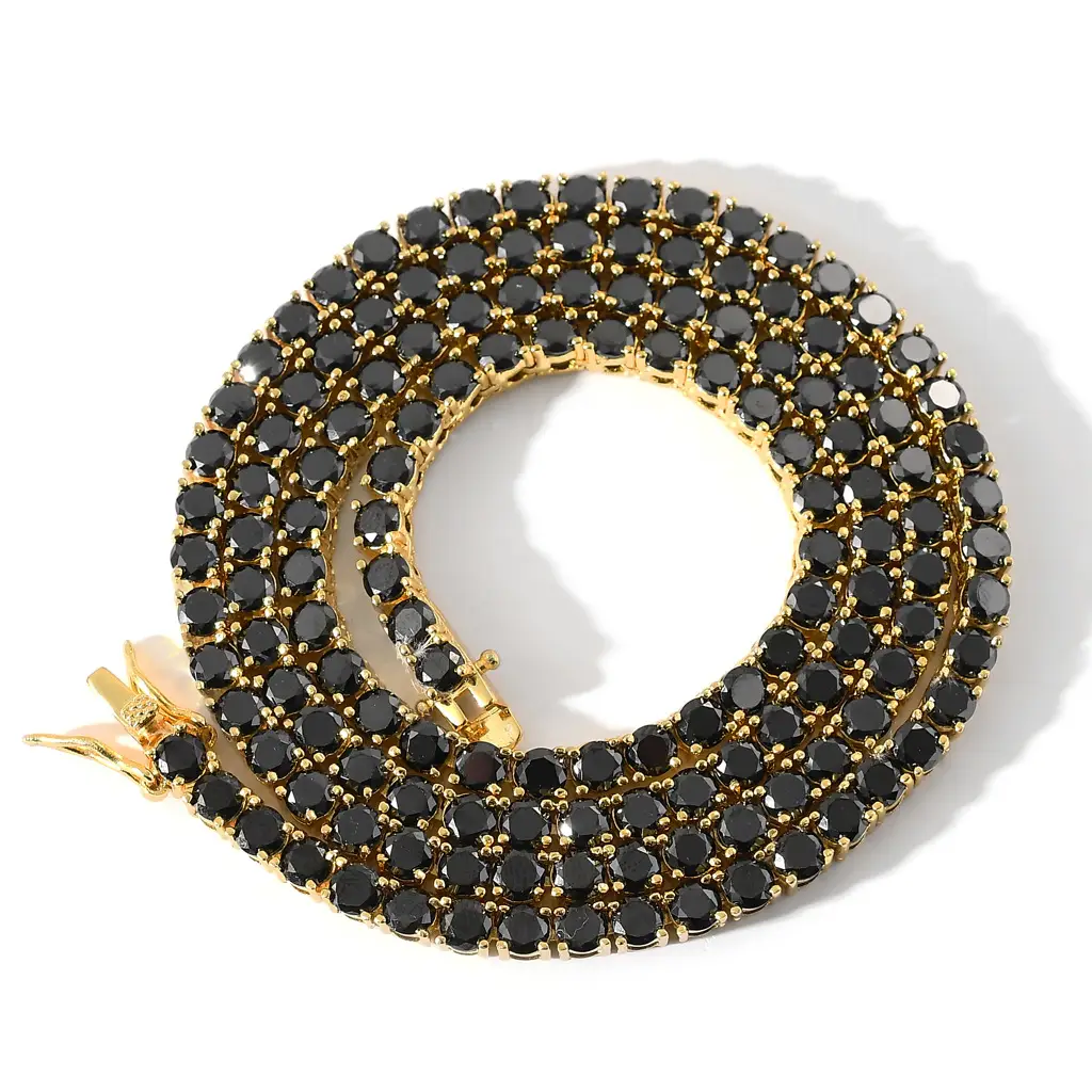 Black Zircon Hip-Hop Necklace for Men - Image 6